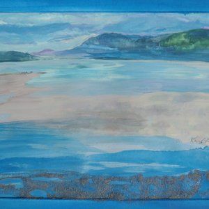 Spanish Banks original water color framed